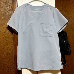 Figs Top + Bottoms in Light Gray